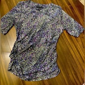 Women’s White House Black Market Short Sleeve blouse Sz L great condition